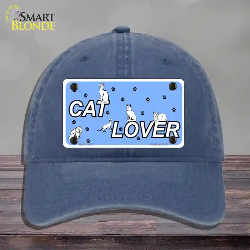 HAT11-MLP-1162 Cat Lover Novelty License Plate Hat, Unconstructed Cotton - Navy