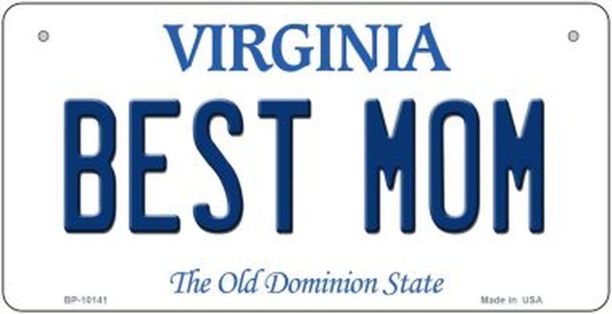 Best Mom Virginia Novelty Metal Bicycle Plate BP-10141