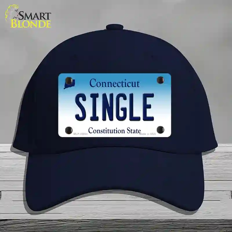 HAT20-MLP-10931 Single Connecticut Novelty License Plate Hat, Cotton - Navy