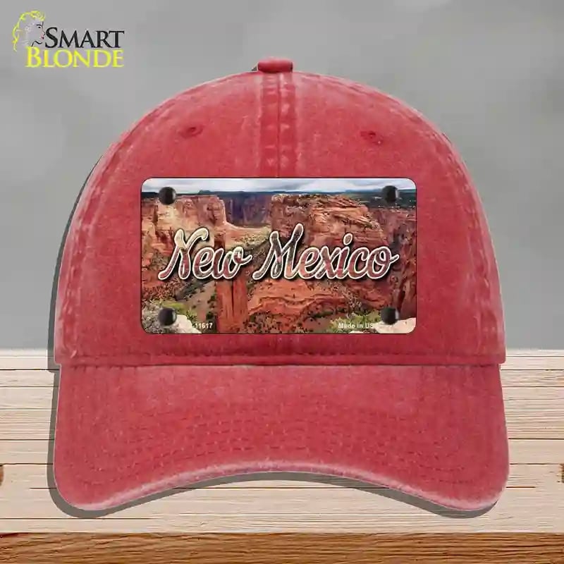 HAT13-MLP-11617   Mexico Red Canyon State Novelty License Plate Hat, Unconstructed Cotton - Red
