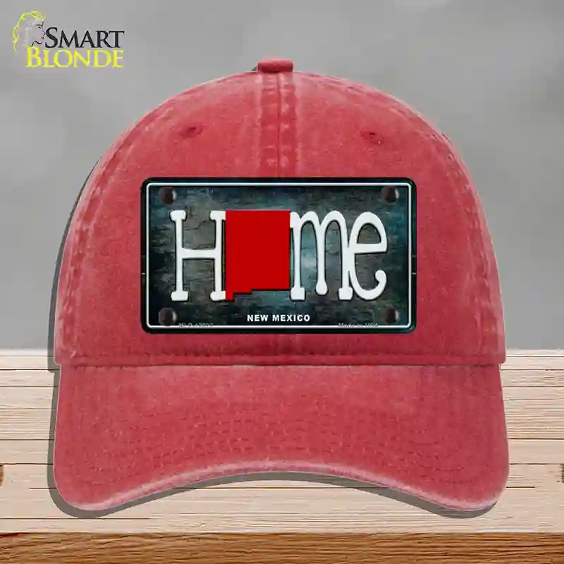 HAT13-MLP-12022   Mexico Home State Outline Novelty License Plate Hat, Unconstructed Cotton - Red