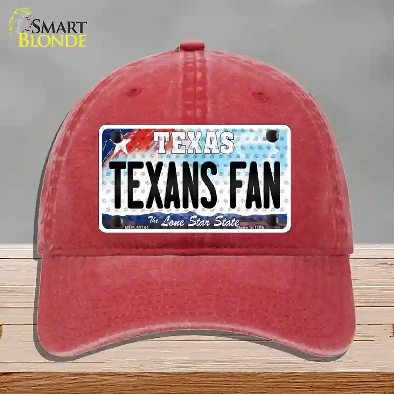 HAT13-MLP-10781 Texans Fan Texas Novelty License Plate Hat, Unconstructed Cotton - Red