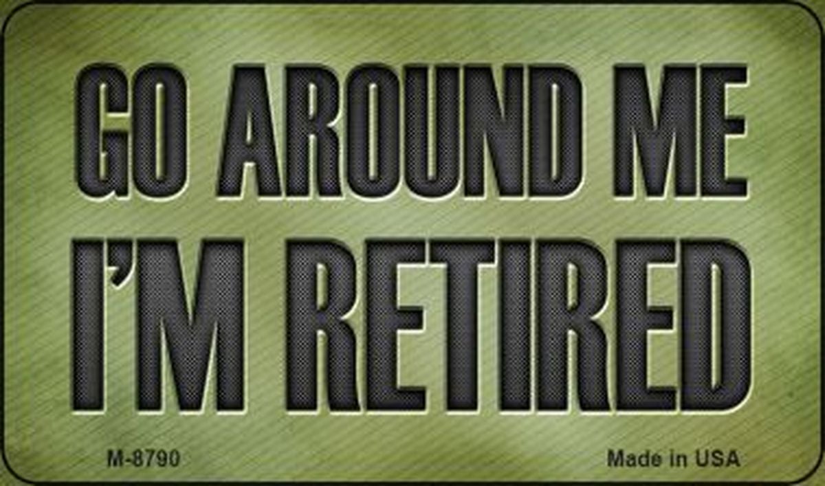 M-8790 3.5 x 2 in. Go Around Me Novelty Metal Magnet