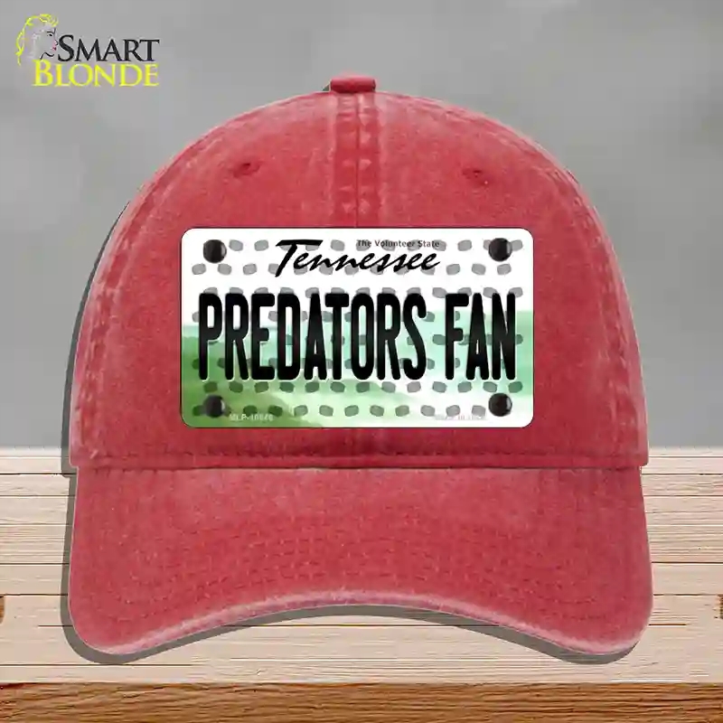 HAT13-MLP-10846 Predators Fan Tennessee Novelty License Plate Hat, Unconstructed Cotton - Red