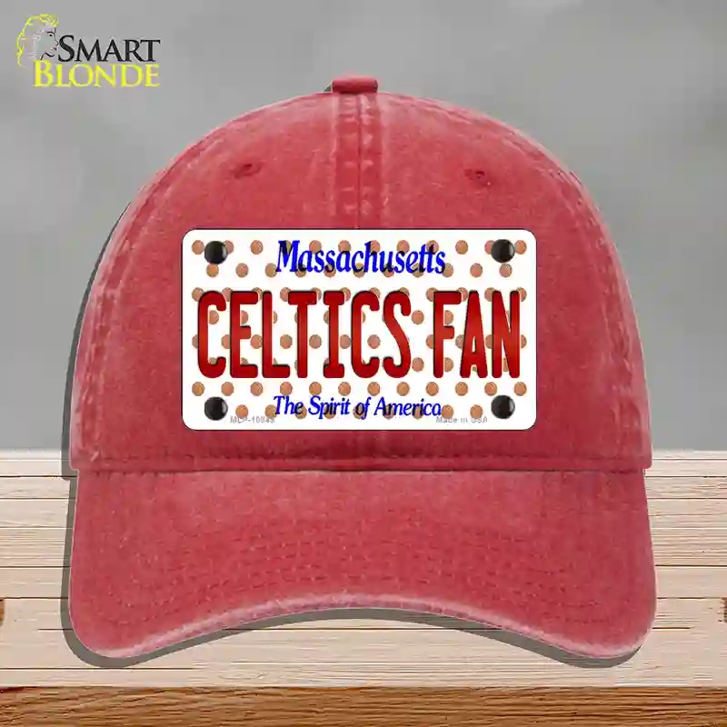 HAT13-MLP-10849 Celtics Fan Massachusetts Novelty License Plate Hat, Unconstructed Cotton - Red