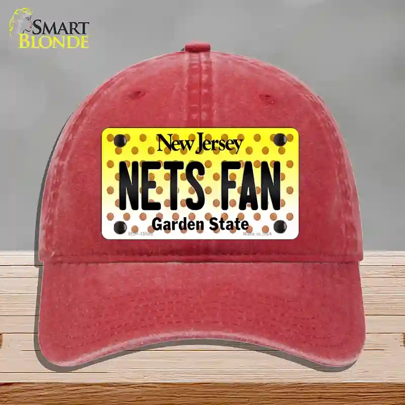 HAT13-MLP-10865 Nets Fan   Jersey Novelty License Plate Hat, Unconstructed Cotton - Red