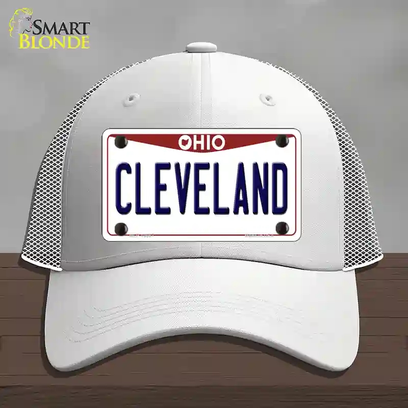 HAT19-MLP-10067 Cleveland Ohio Novelty License Plate Hat, Mesh - White