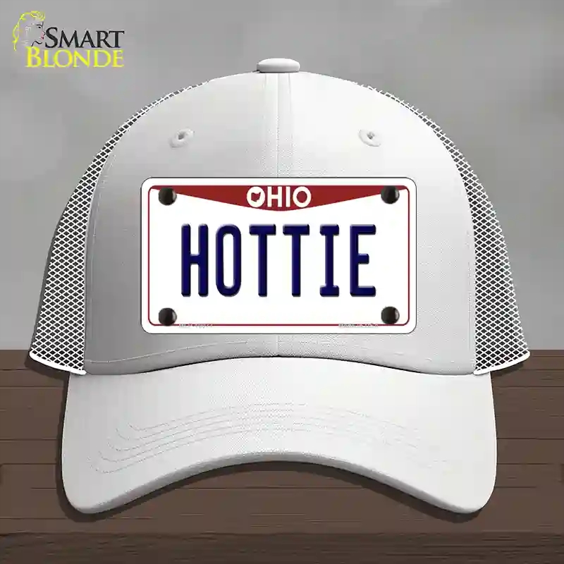HAT19-MLP-10077 Hottie Ohio Novelty License Plate Hat, Mesh - White