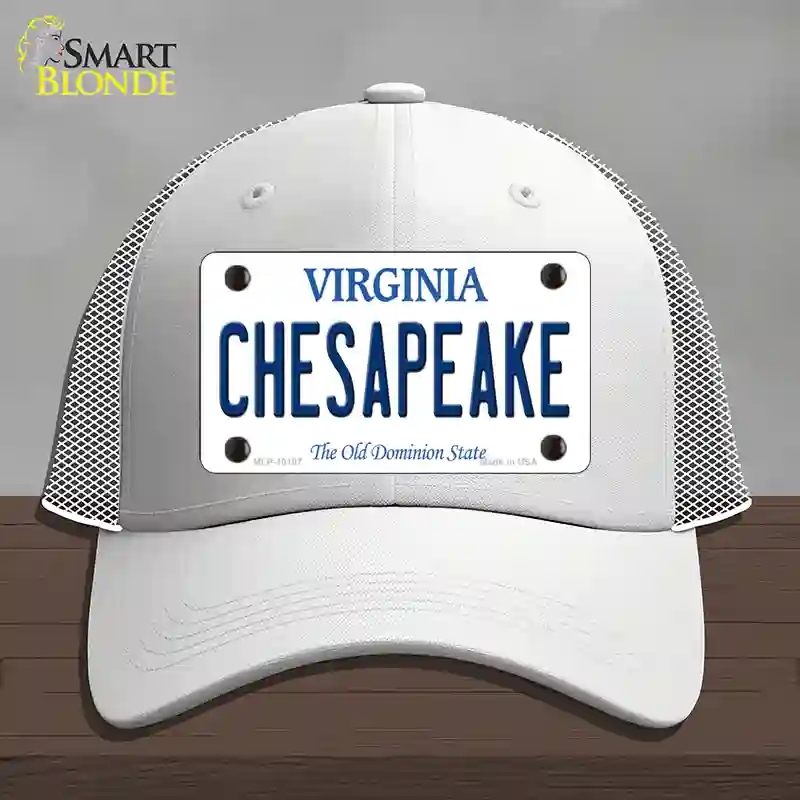 HAT19-MLP-10107 Chesapeake Virginia Novelty License Plate Hat, Mesh - White