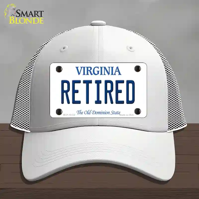HAT19-MLP-10122 Retired Virginia Novelty License Plate Hat, Mesh - White
