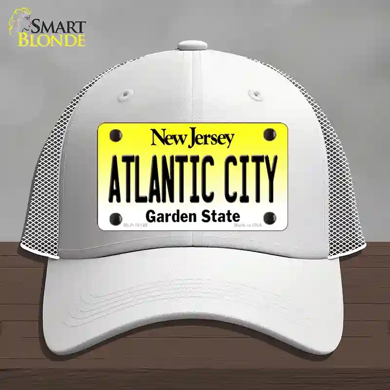 HAT19-MLP-10149 Atlantic City   Jersey Novelty License Plate Hat, Mesh - White