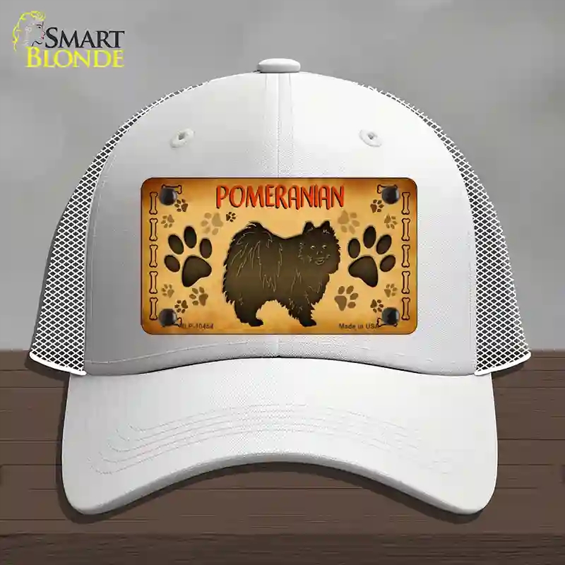 HAT19-MLP-10454 Pomeranian Novelty License Plate Hat, Mesh - White