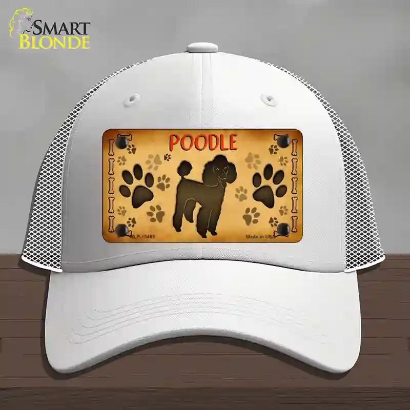 HAT19-MLP-10455 Poodle Novelty License Plate Hat, Mesh - White