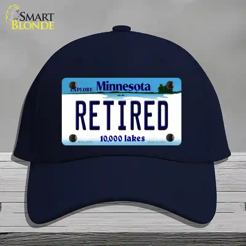 HAT20-MLP-11060 Retired Minnesota State Novelty License Plate Hat, Cotton - Navy
