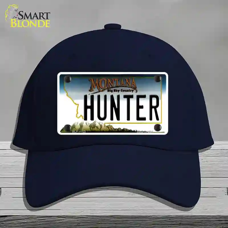 HAT20-MLP-11122 Hunter Montana State Novelty License Plate Hat, Cotton - Navy