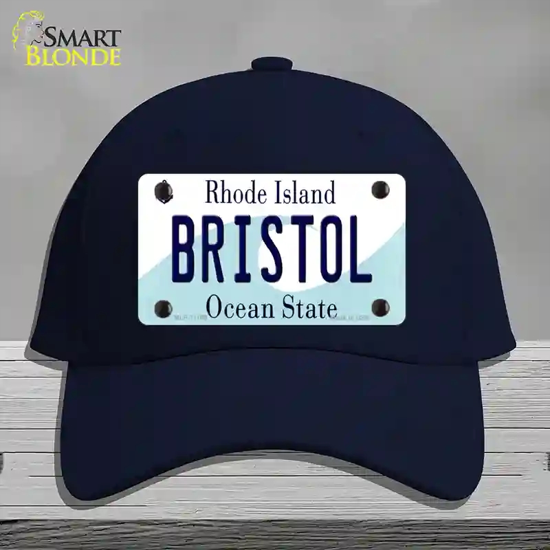 HAT20-MLP-11195 Bristol Rhode Island State Novelty License Plate Hat, Cotton - Navy