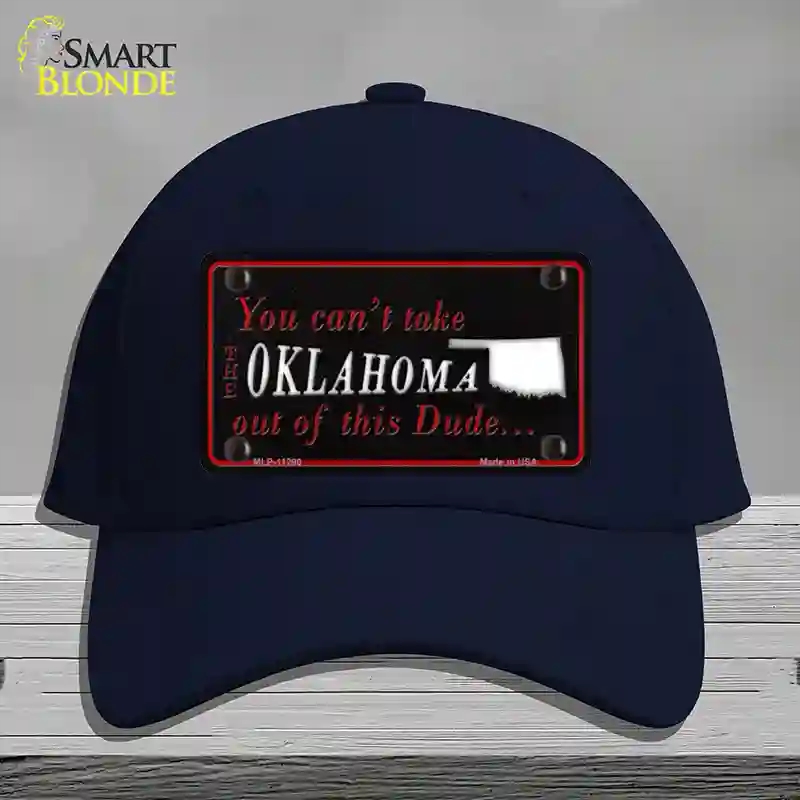 HAT20-MLP-11290 Oklahoma Dude Novelty License Plate Hat, Cotton - Navy