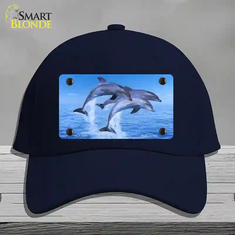 HAT20-MLP-1186 Dolphins Novelty License Plate Hat, Cotton - Navy