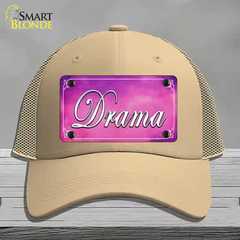 HAT15-MLP-1159 Drama Novelty License Plate Hat, Mesh - Khaki