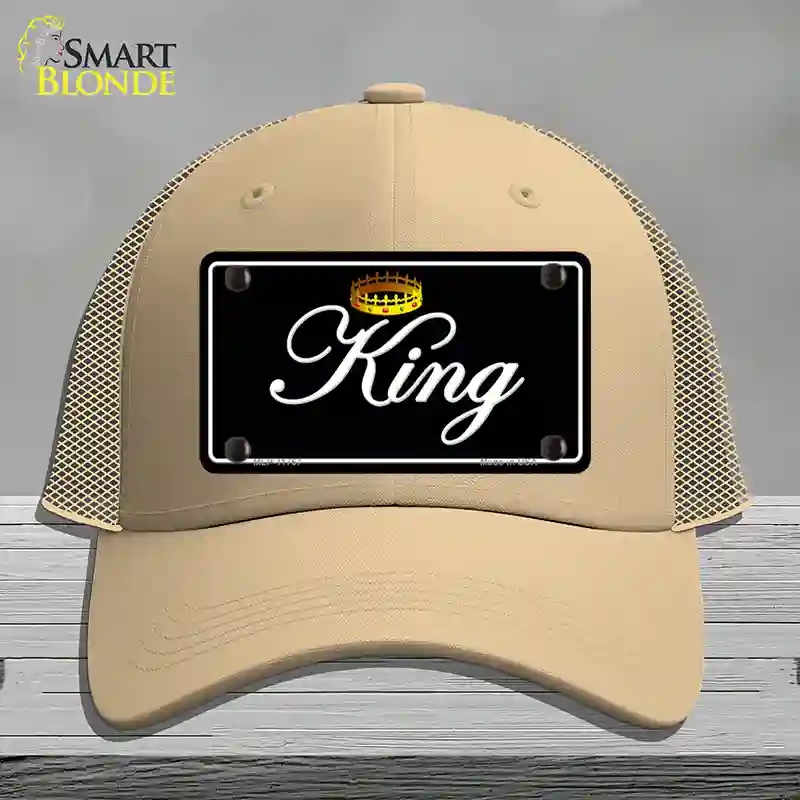 HAT15-MLP-11767 King Novelty License Plate Hat, Mesh - Khaki