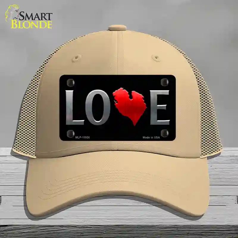 HAT15-MLP-11930 Lower Peninsula Novelty License Plate Hat, Mesh - Khaki