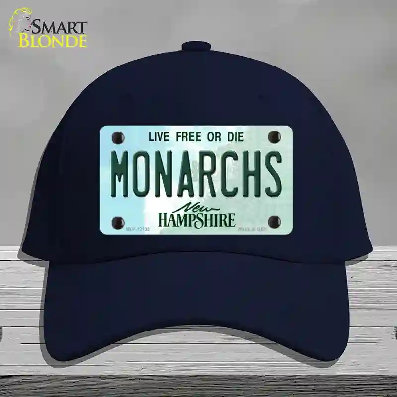 HAT20-MLP-12133 Monarchs   Hampshire Novelty License Plate Hat, Cotton - Navy