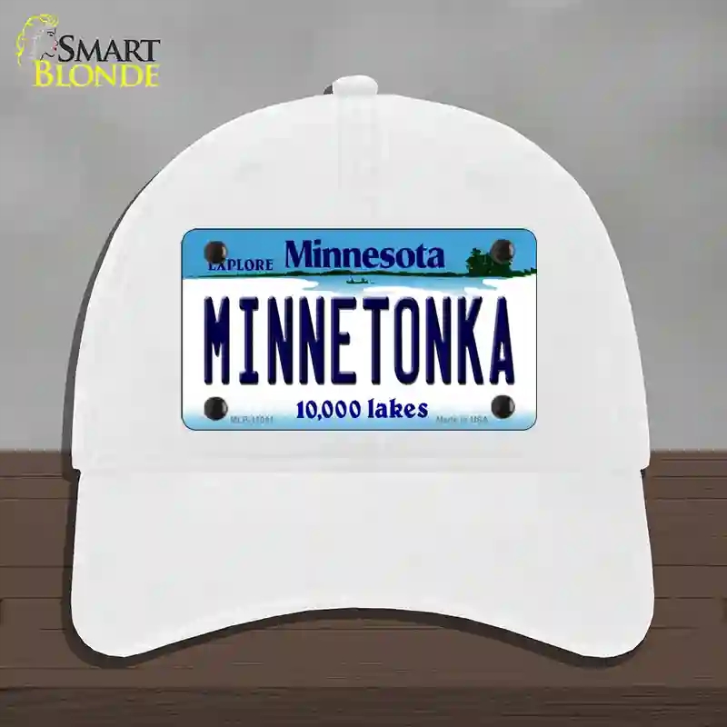 HAT14-MLP-11041 Minnetonka Minnesota State Novelty License Plate Hat, Unconstructed Cotton - White