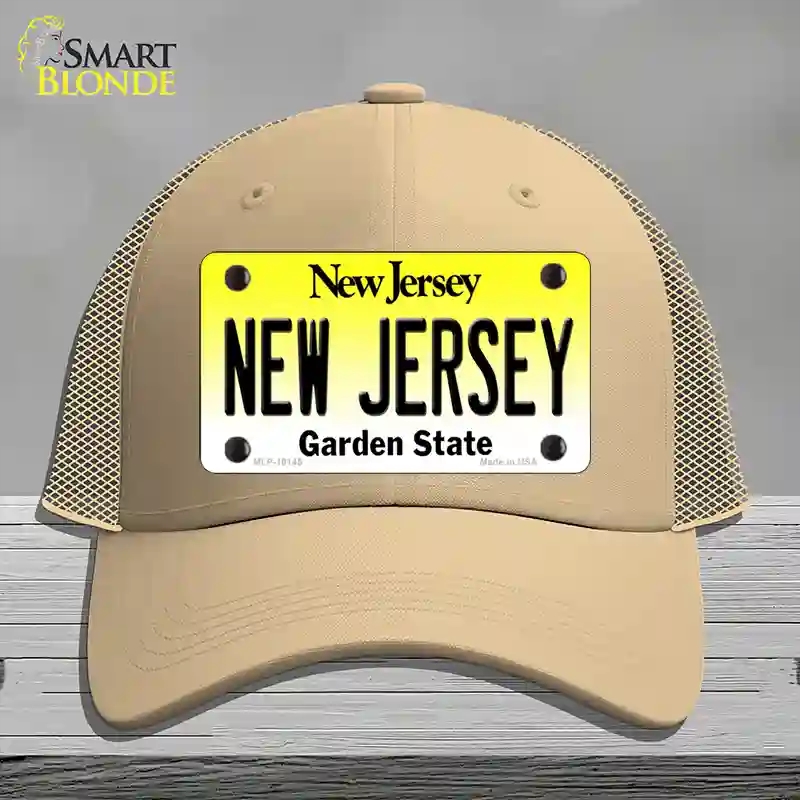 HAT15-MLP-10145   Jersey Garden State Novelty License Plate Hat, Mesh - Khaki