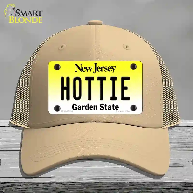 HAT15-MLP-10159 Hottie   Jersey Novelty License Plate Hat, Mesh - Khaki