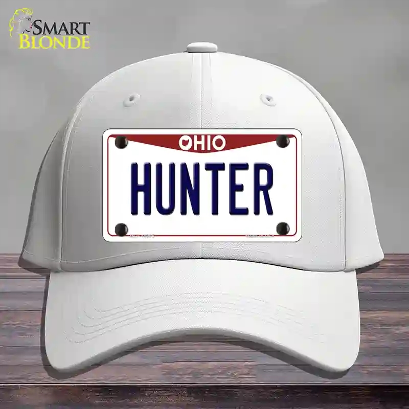 HAT21-MLP-10095 Hunter Ohio Novelty License Plate Hat, Cotton - White