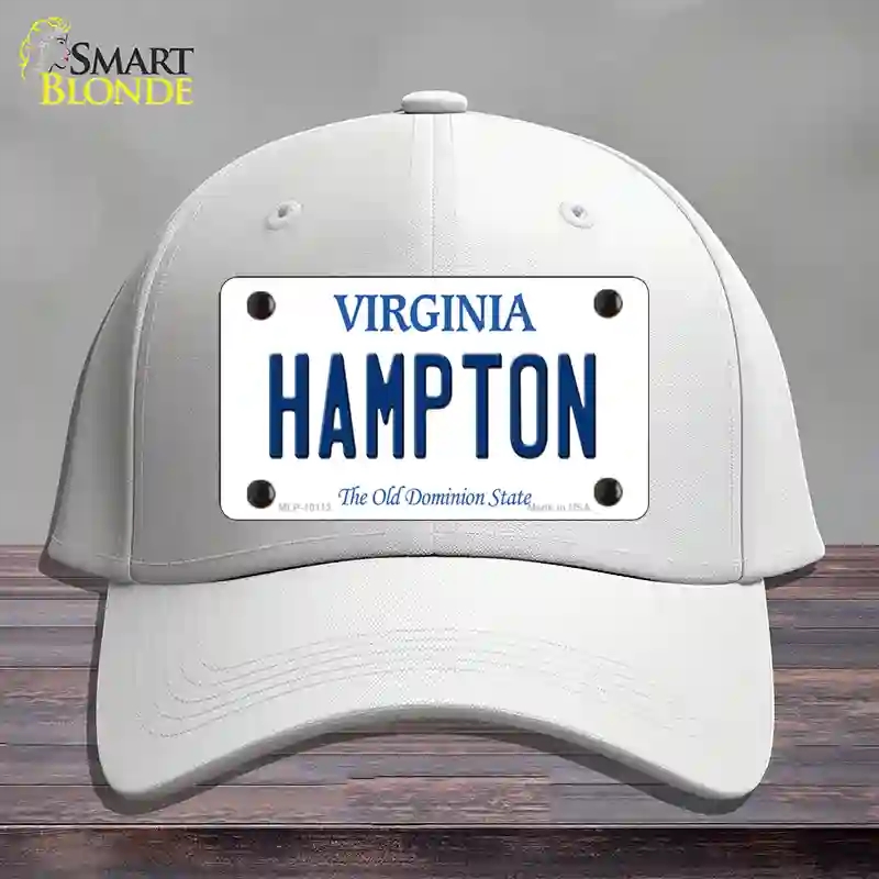 HAT21-MLP-10112 Hampton Virginia Novelty License Plate Hat, Cotton - White