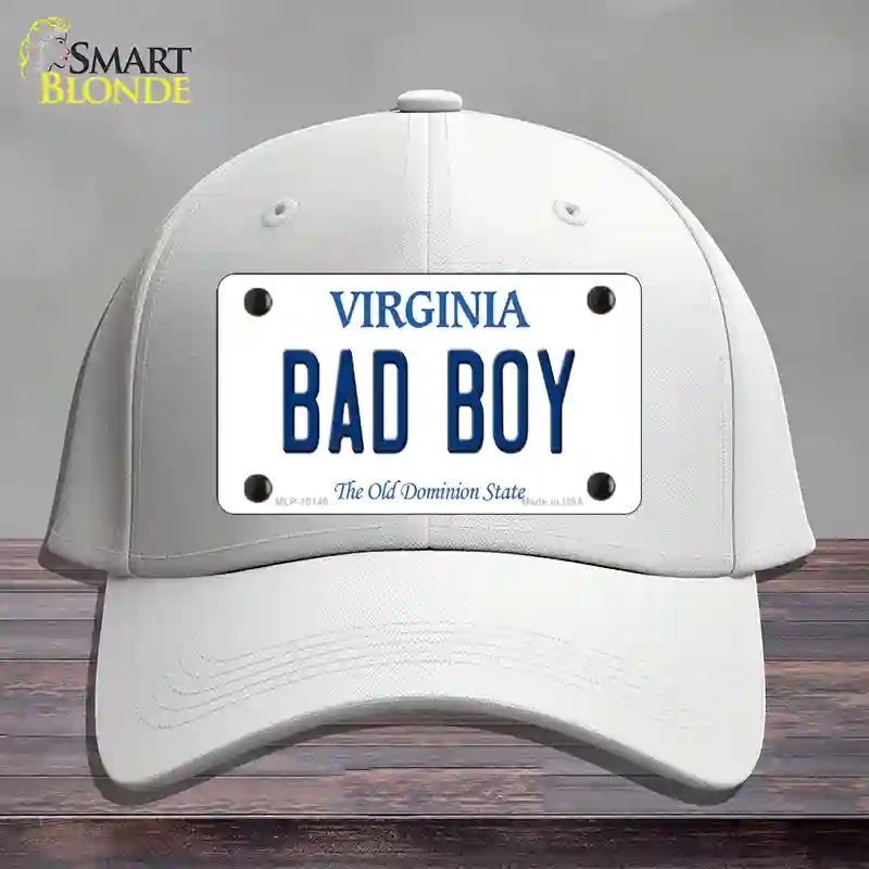 HAT21-MLP-10140 Bad Boy Virginia Novelty License Plate Hat, Cotton - White