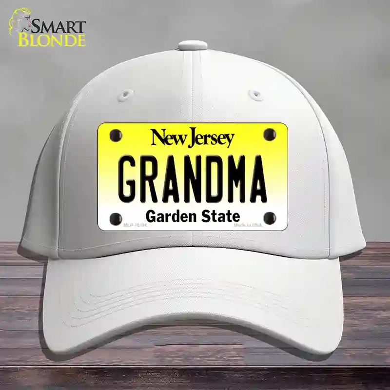 HAT21-MLP-10160 Grandma   Jersey Novelty License Plate Hat, Cotton - White