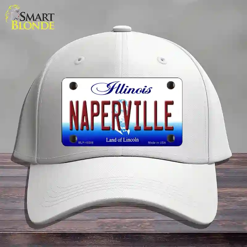 HAT21-MLP-10286 Naperville Illinois Novelty License Plate Hat, Cotton - White