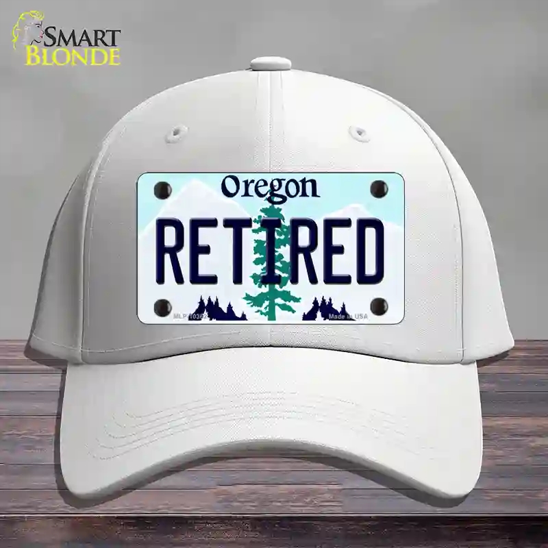 HAT21-MLP-10362 Retired Oregon Novelty License Plate Hat, Cotton - White