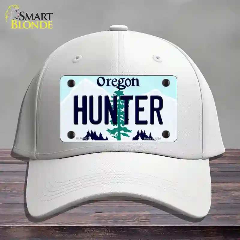HAT21-MLP-10378 Hunter Oregon Novelty License Plate Hat, Cotton - White