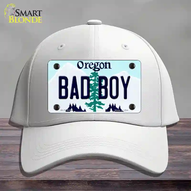 HAT21-MLP-10380 Bad Boy Oregon Novelty License Plate Hat, Cotton - White