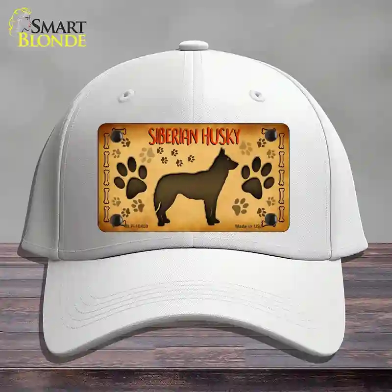 HAT21-MLP-10459 Siberian Husky Novelty License Plate Hat, Cotton - White