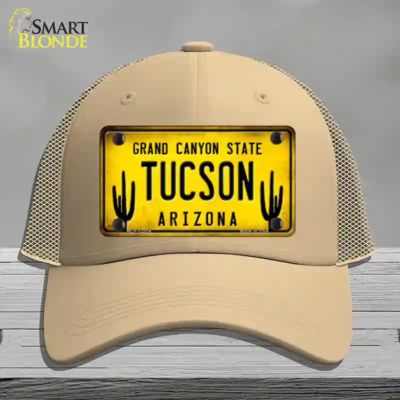 HAT15-MLP-12314 Arizona Tucson Novelty License Plate Hat, Mesh - Khaki
