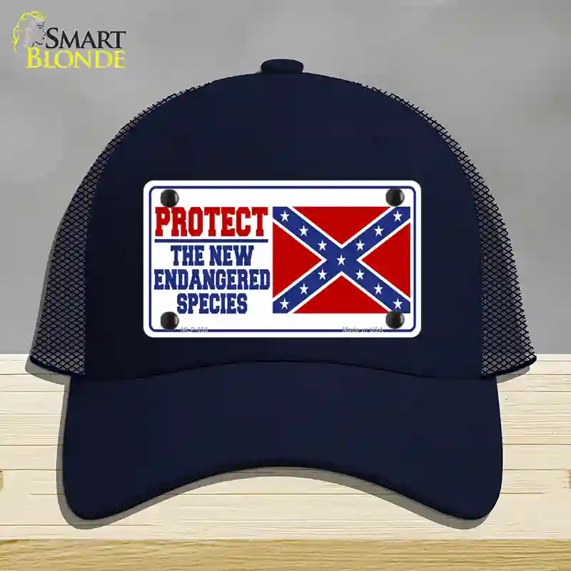 HAT16-MLP-050   Endangered Species Novelty License Plate Hat, Mesh - Navy