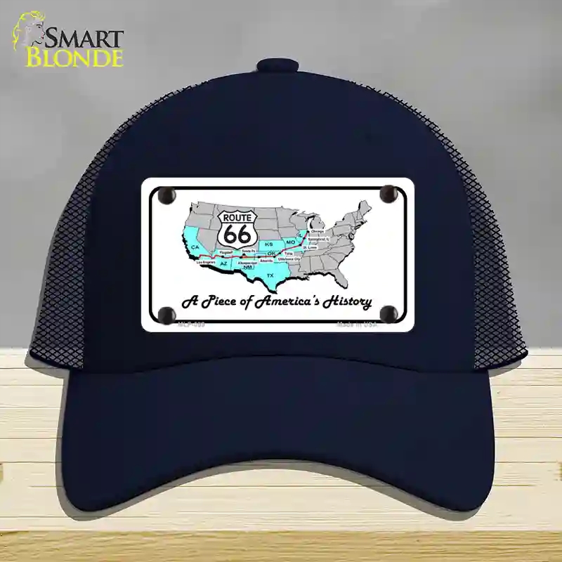 HAT16-MLP-099 A Piece of History Novelty License Plate Hat, Mesh - Navy