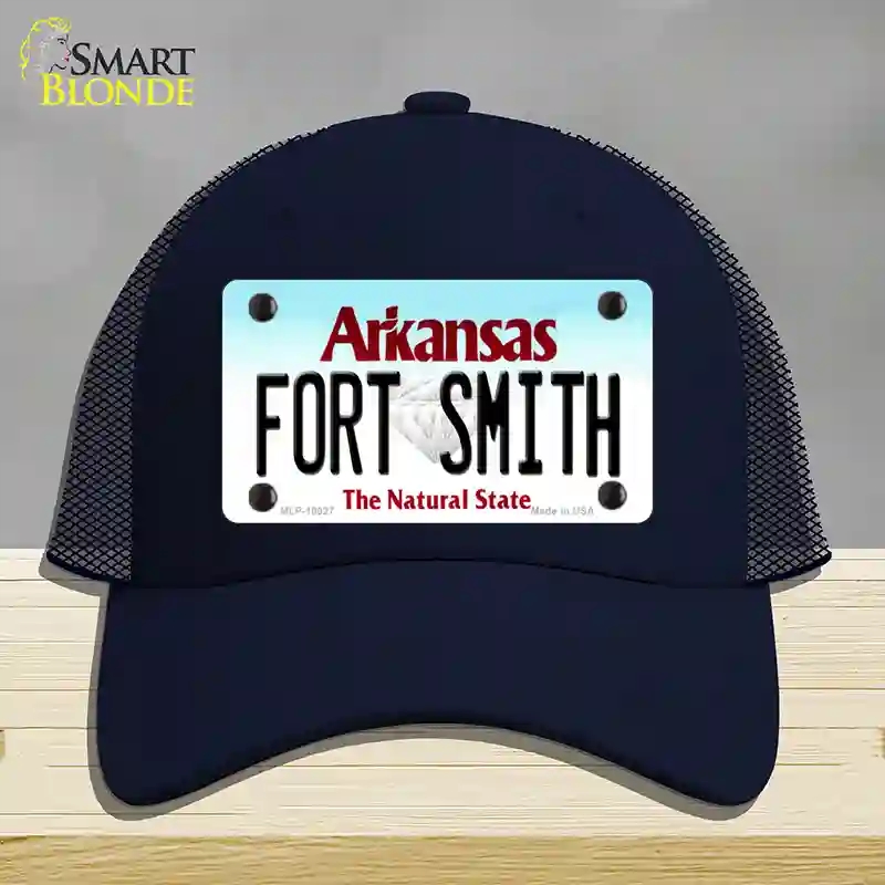 HAT16-MLP-10027 Fort Smith Arkansas Novelty License Plate Hat, Mesh - Navy
