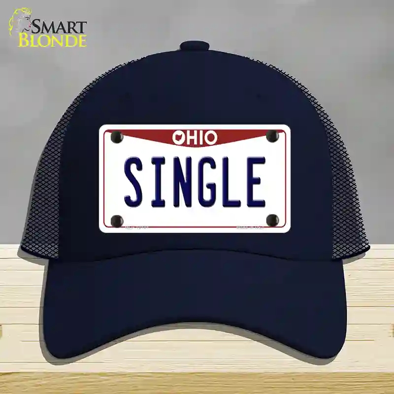 HAT16-MLP-10101 Single Ohio Novelty License Plate Hat, Mesh - Navy