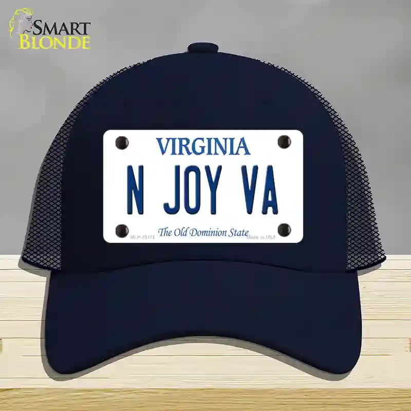 HAT16-MLP-10115 N Joy VA Virginia Novelty License Plate Hat, Mesh - Navy