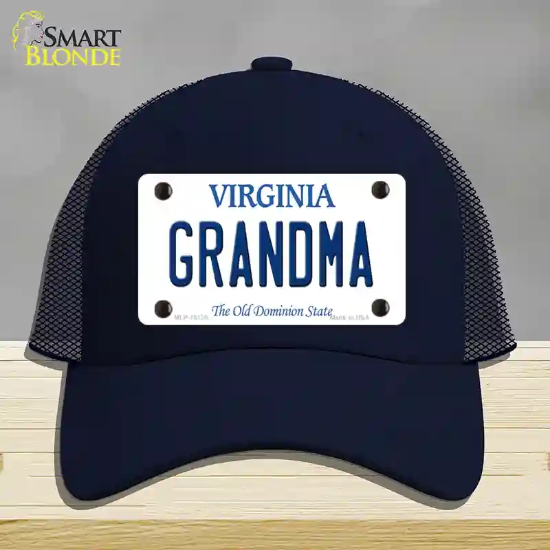HAT16-MLP-10120 Grandma Virginia Novelty License Plate Hat, Mesh - Navy