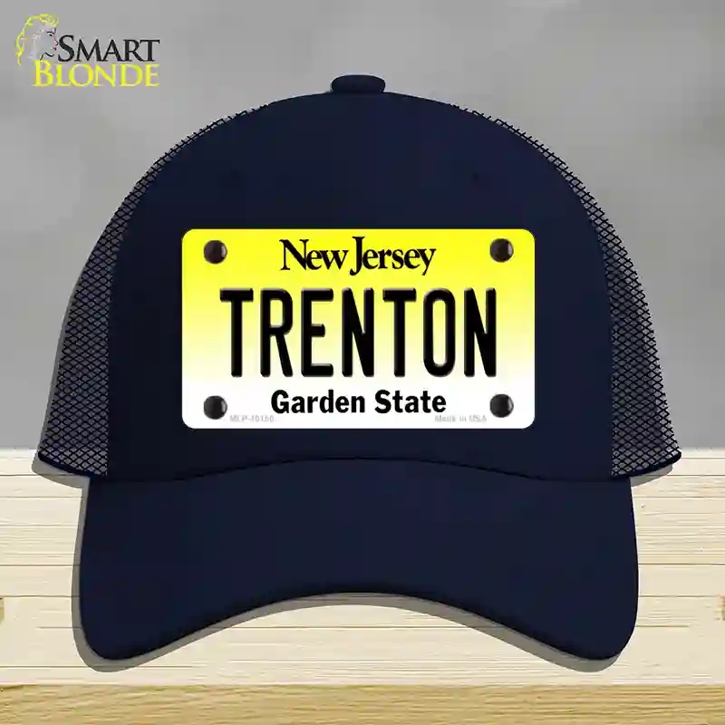 HAT16-MLP-10150 Trenton   Jersey Novelty License Plate Hat, Mesh - Navy