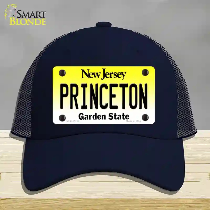 HAT16-MLP-10151 Princeton   Jersey Novelty License Plate Hat, Mesh - Navy