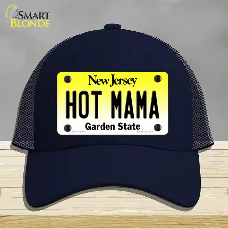 HAT16-MLP-10163 Hot Mama   Jersey Novelty License Plate Hat, Mesh - Navy