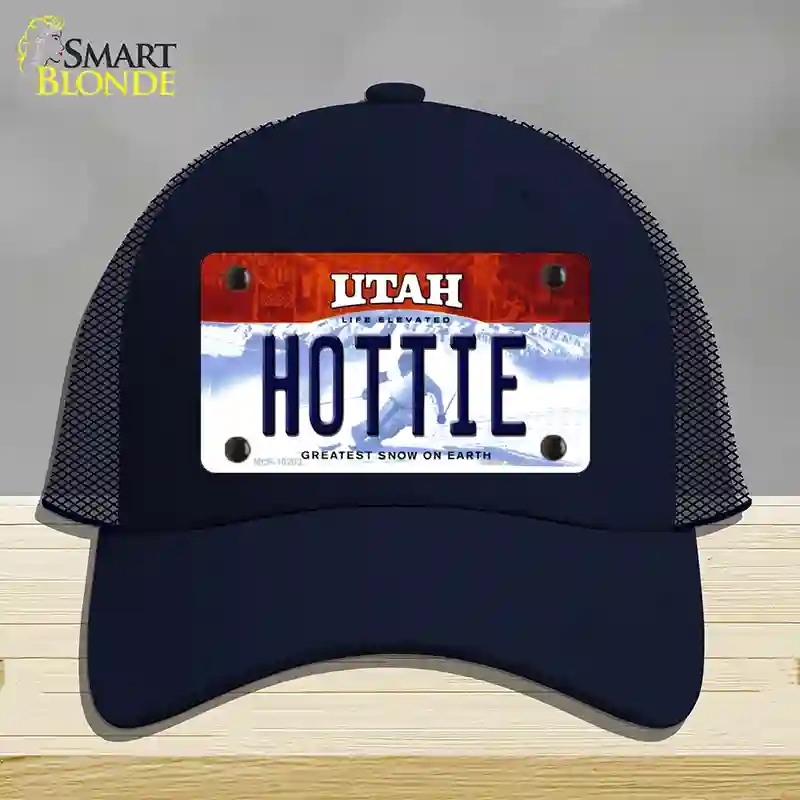 HAT16-MLP-10203 Hottie Utah Novelty License Plate Hat, Mesh - Navy