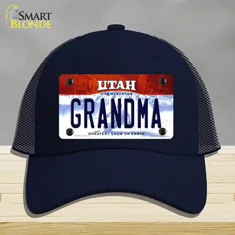 HAT16-MLP-10204 Grandma Utah Novelty License Plate Hat, Mesh - Navy